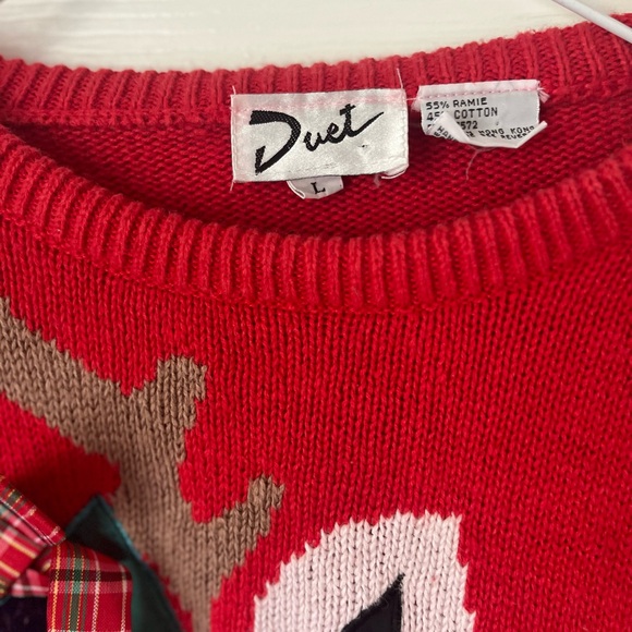 Vintage Red Reindeer Sweater - Picture 3 of 5